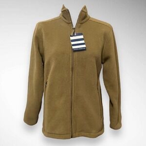 LANDS' END‎ Women's Brown Aircore 200 Polartec Fleece Full Zip Jacket XS| NWT